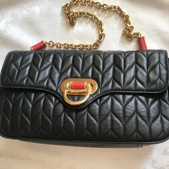 Ralph Lauren  GENUINE BABY LAMB LEATHER Chain Bag - Picture 2 of 7